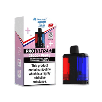 Hayati Pro Ultra Plus 25K Prefilled Refill Pods Blueberry Cotton K Raspberry Cotton K