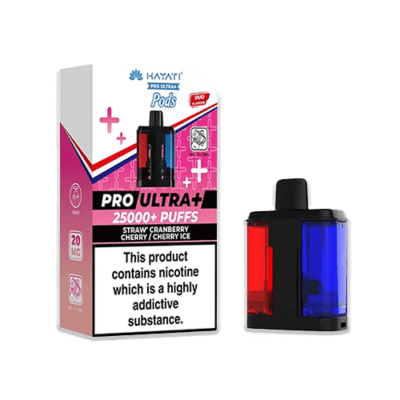 Hayati Pro Ultra Plus 25K Prefilled Refill Pods Straw Cranberry Cherry / Cherry Ice